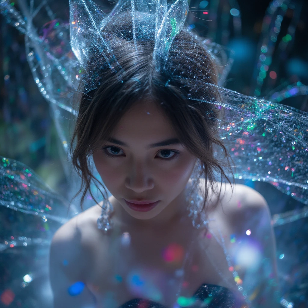 (masterpiece, top quality, best quality, official art, beautiful and aesthetic:1.2), (1girl:1.3), (fractal art:1.3), detailed beautiful girl, intricate fractal patterns, glowing energy field, ethereal lighting, vibrant colors, cinematic composition, dramatic lighting, photorealistic, award-winning digital art