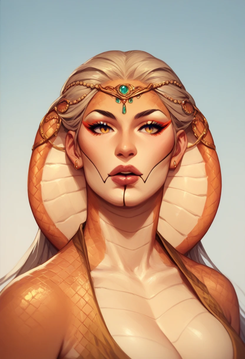 Animated lady, snake hair