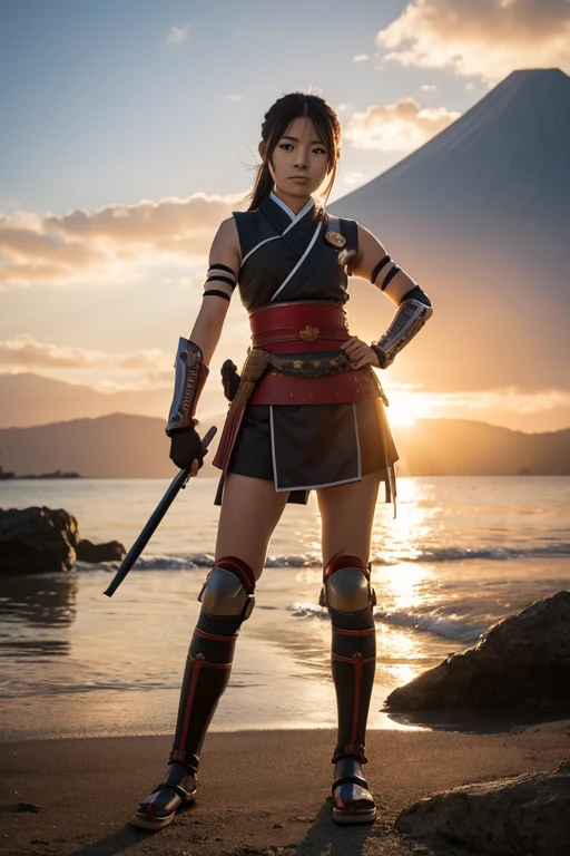 Samurai at the beach