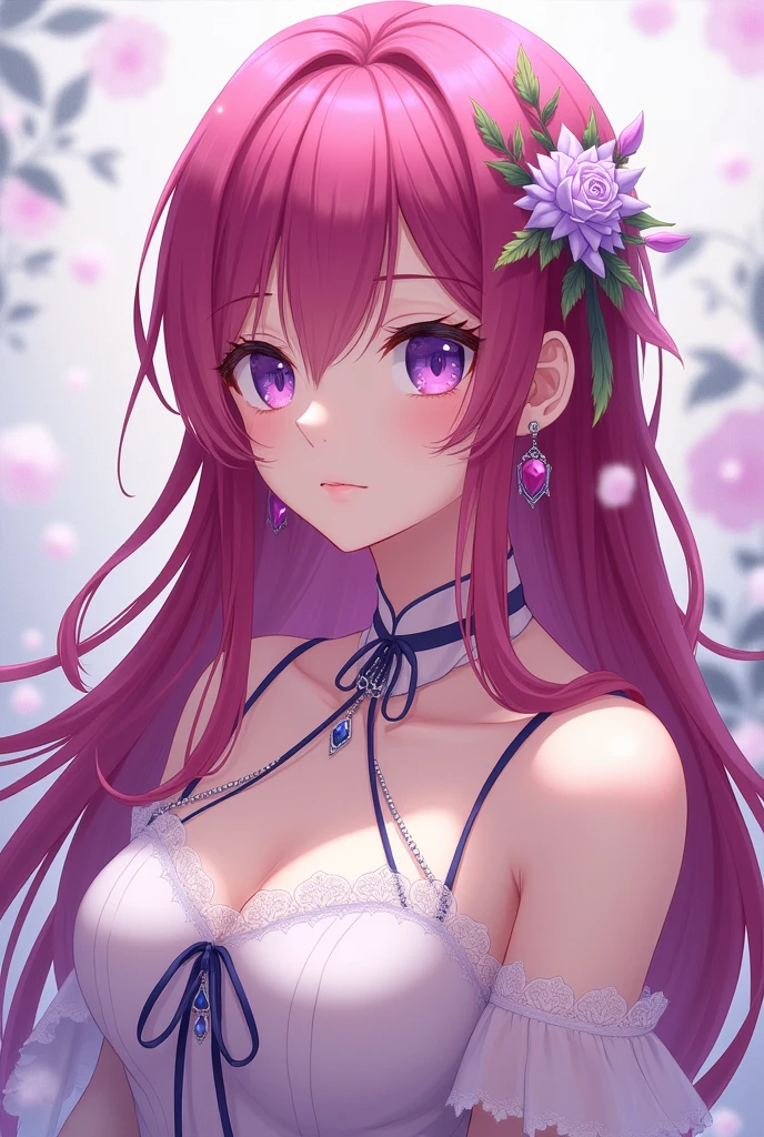 Anime girl with pink hair and a glass of water,, digital anime illustration, soft anime illustration, oh hyera fanart, with a drink, girl portrait, detailed digital anime art, 8k illustration, detailed fanart, high quality fanart, official fanart, oh hyera, hikyouri art style, watercolor, 🤤 watercolor painting