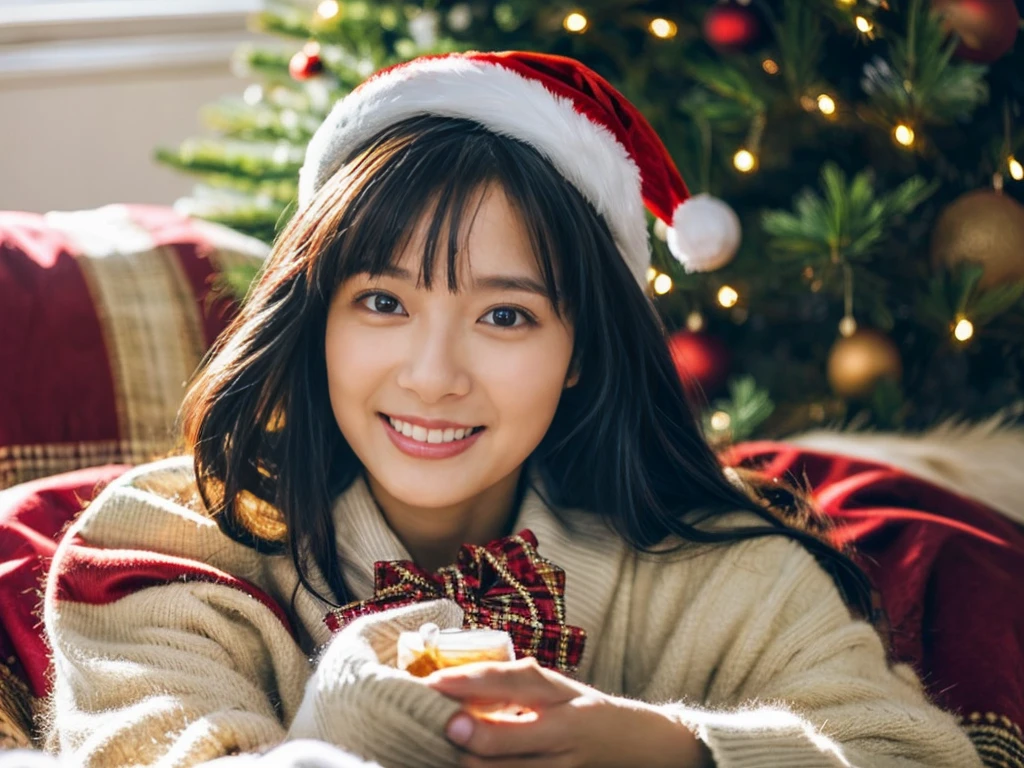 ( masterpiece :1.2,  top quality), (  realistic  , photo  realistic  :1.4),   beautiful illustration , ( natural light,   movie lights),   depth of written border, ( Anatomically perfect,  accurate hands), ( face focus),  is the only viewer is a boy ,  (Five beautiful girls, Japan's most popular idol groアップ,  Christmas costume , Clothes lift, Surround Viewer:1.3), full,   sitting on the couch  , (orgasm face), With love , Saliva Scars ,    christmas tree , ceiling,  perfect style,  Capturing the essence of beauty  ,   happy expression, creates photo realistic  images,   cowboy shot, (Soft indirect light   ,  Backlight :0.7),