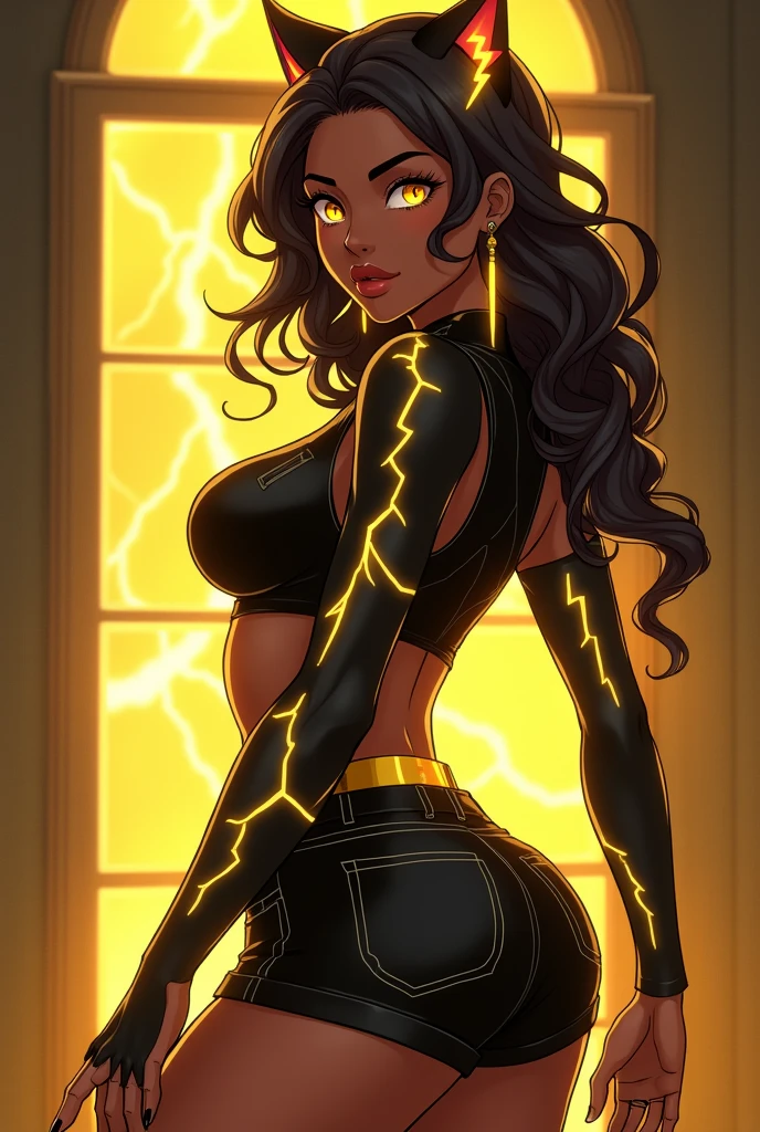 POV: ((((Super huge gigantic ass, dark african skin))) very long luxurious curly black hair, skinny, slim thick, small waist, 8k, UHD, (curvy accentuated and lifted booty, arching her back in a sexy seductive slutty pose), luxurious bedroom background