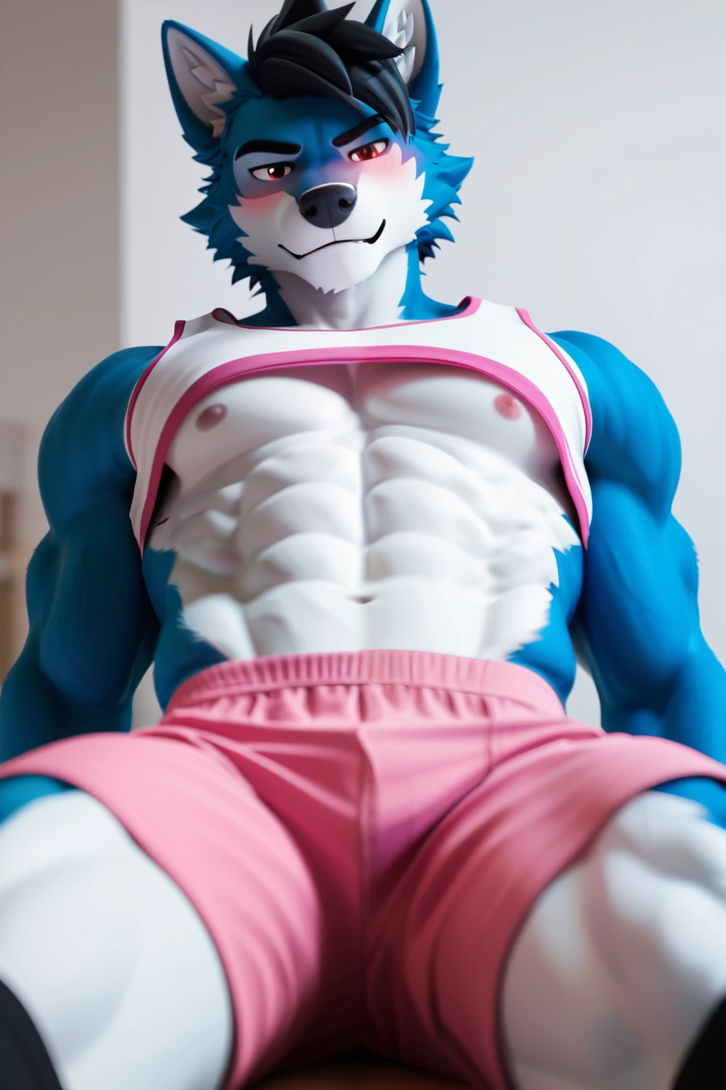 score_9, score_8_up, score_7_up, rating_rule34,source_furry,anthro,source_3D,
White wolf (tattoos:1.9) adult muscular male alone. Looking at the viewer seductive smile. Wearing only a black jacket (no shirt, no pants and no underwear) (hottie black penis, balls, big penis), pornhub gay porn actor (daddy) (horny) (furry art) (Playboy Magazine) (red eyes) (Tongue out) (hot dick dripping with hot milk)
