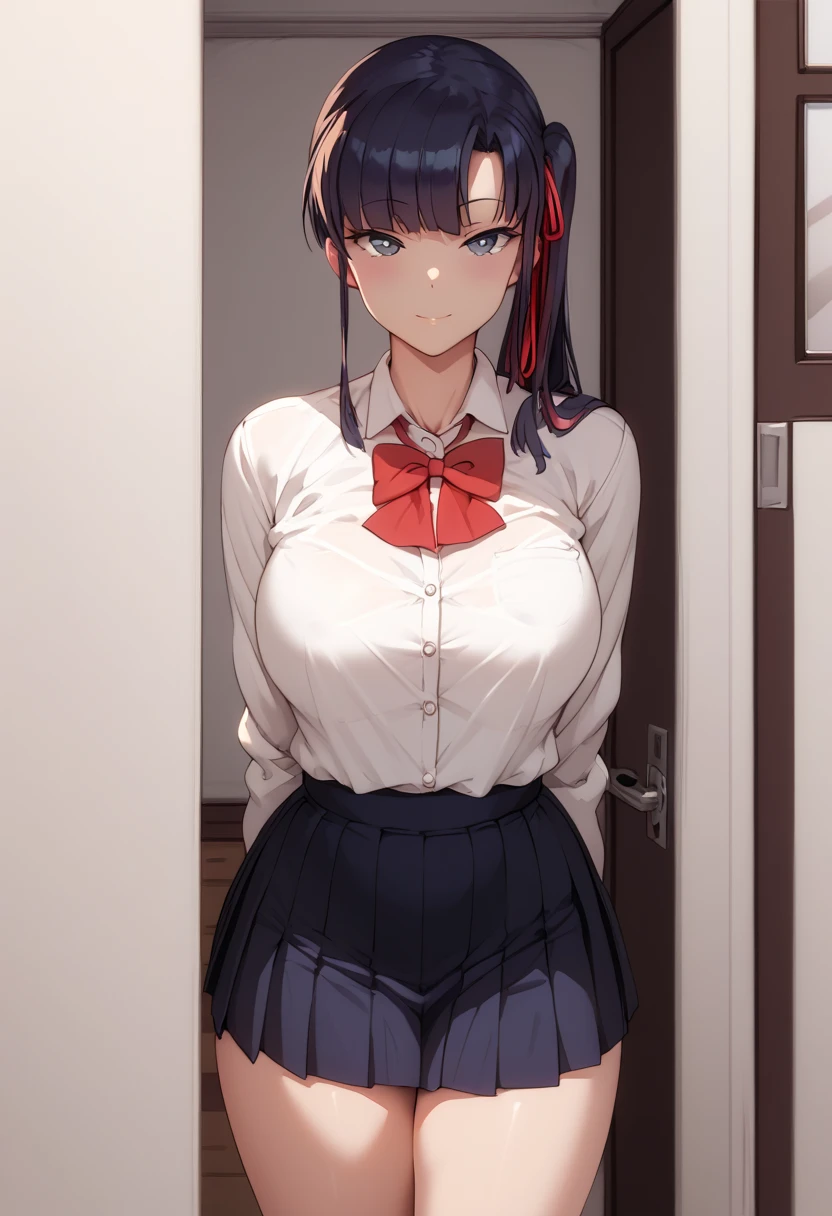 Sakura:  dressed in school uniform, with a very very short skirt,  vista inferior.  p33p1ngk3yh0l3 ,PeepingKeyhole , Keyhole Peeking ,
censorship_convenient,.