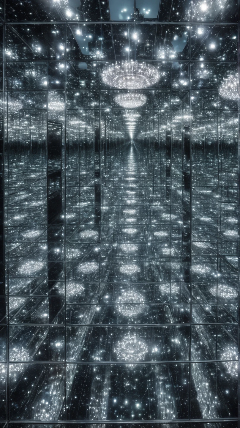 Inside an infinite room surrounded by mirrors