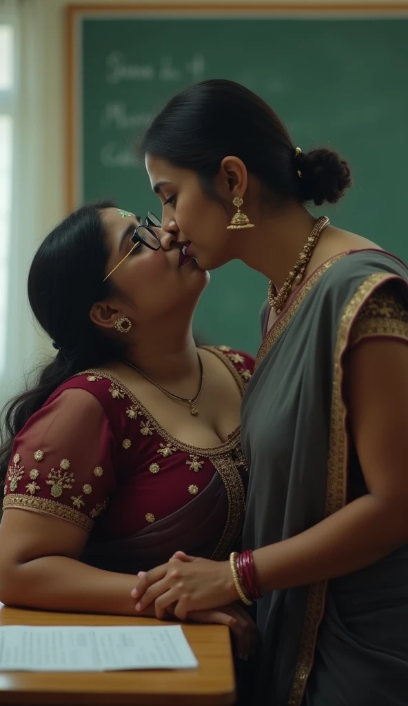 In girls school class room,Infront of girls students,Two Indian 50 years old lesbian mother and daughter kissing, breast taken out from saree, ass exposed, aunty ass,aunty vigina,aunty breast in a bus