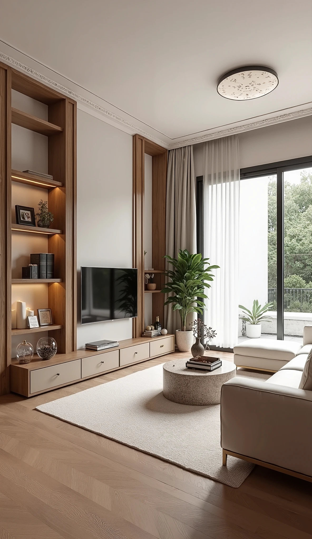 20m2 Example There is a living room with a couch - SeaArt AI