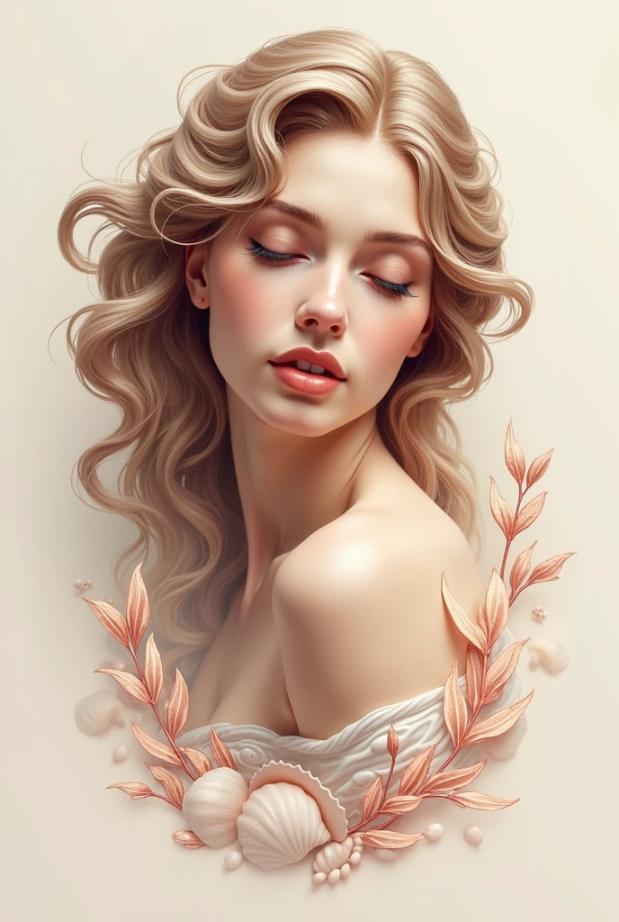 painting of a woman with long brown hair and a flower in her hair, detailed hair foggy, wlop glossy skin, ealistic shaded perfect face, ethereal vaporous tan skin, glowing flowing hair, long glowing ethereal hair, lblsck hair, stylized portrait h 640, realistic shaded perfect face, sultry expression, detailed sensual face, detailed realistic face