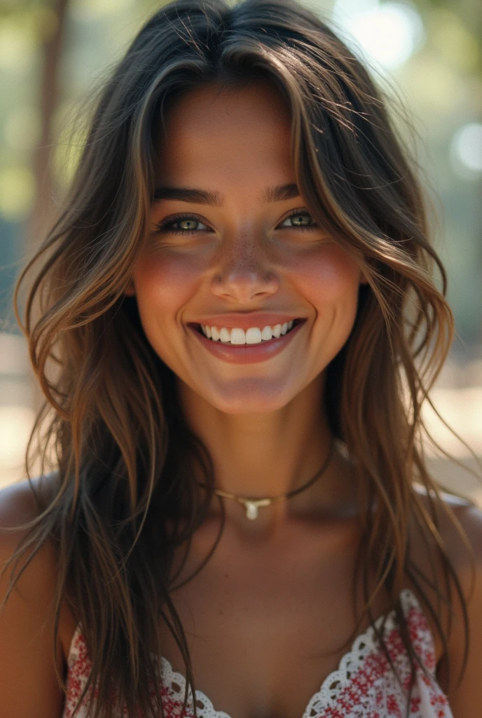 Here's a prompt to describe a beautiful girl for a profile picture:

"A stunning young woman with a radiant smile, medium-length wavy hair that catches the light, and sparkling eyes. She is wearing a stylish casual outfit, standing against a soft, blurred background of a natural setting, like a park or garden. The lighting is warm and natural, highlighting her features and creating a friendly and approachable look."