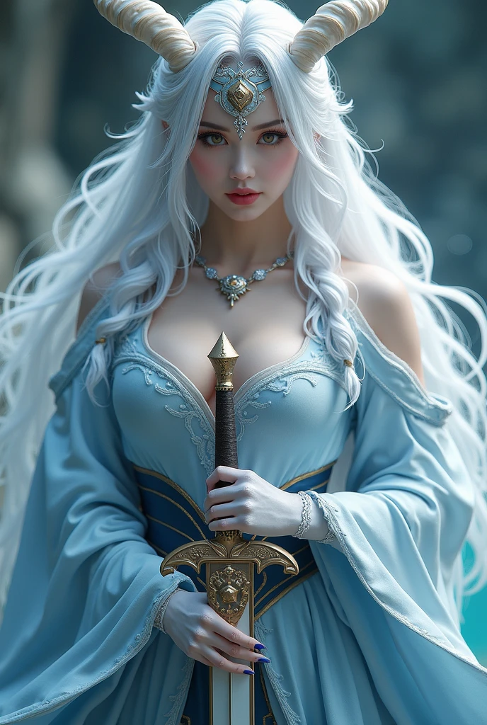 Ancient, noble goddess, Althena, icy hair, rings, female creature, prehistoric era, Divine,