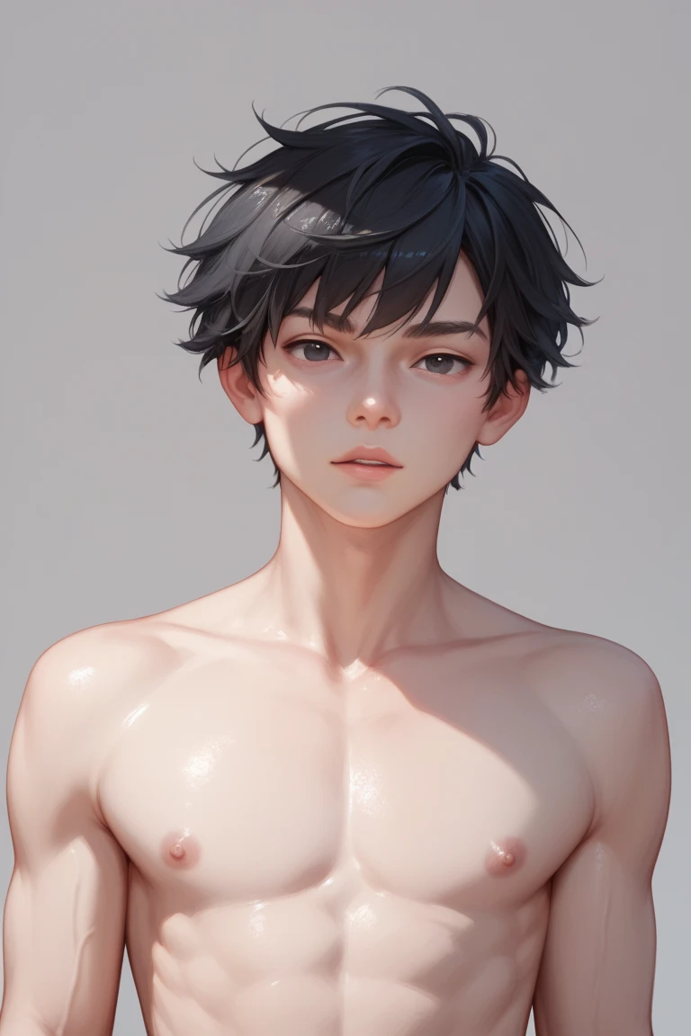 Short haired boy, 苗条, Realistic Alto