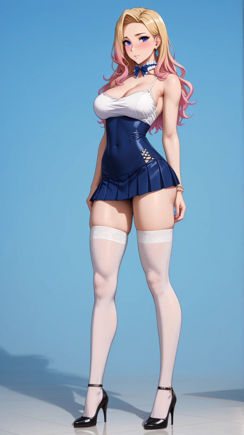 NSFW, Boobs, Full Body 3D Artwork! ! action figure girl, Very good figure, pop mart toy, (Naked )blind box toys, mockup, Full body, animesque, Cute backgrounds, 3D Artwork, OC rendering, high detailing, Bright, Studio Lighting ::1, shy, blush stickers, shy, blush, tearing up, black hair, short ponytail, embarrassed, C4D, blender, masterpiece, masterpiece