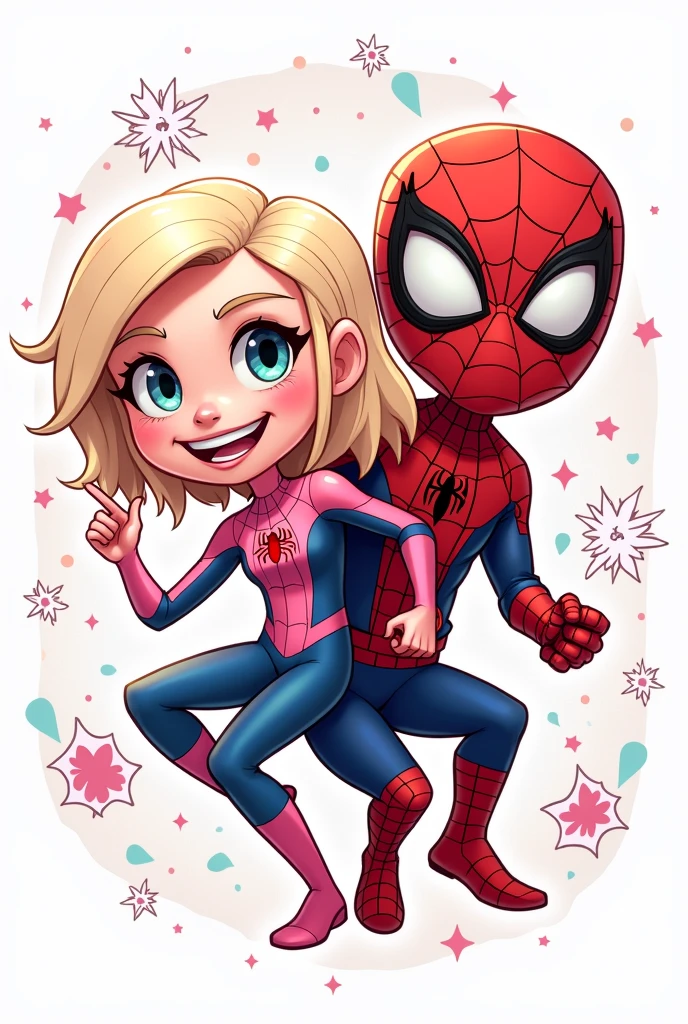 spiderman and ladybug chibi