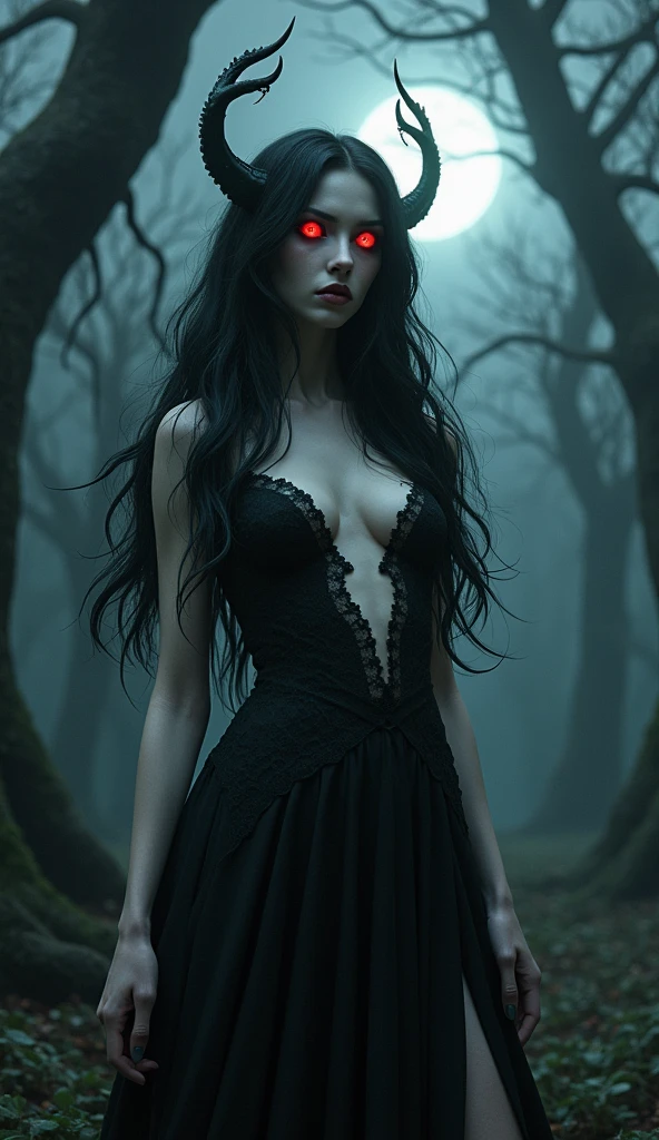 dark lady! beautiful woman in black clothes! {{big boobies}} very big boobs, yellow eyes, Bblack hair, red lipgloss stick!