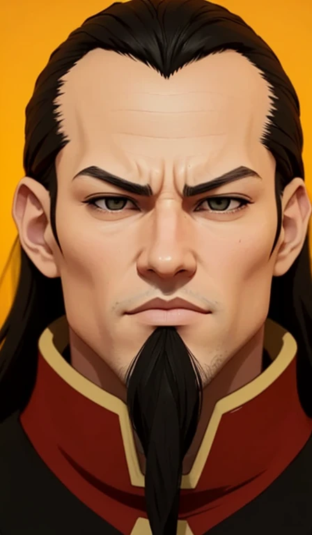       There is a man        (   mature and strong    )    50 years old  ,     with long hair and ultra    realistic    traje emperador          , emperador hiper            realistic            , sujeto hiper            realistic            , Chico anime          realistic            ,            anime style realism            , estilo de arte anime            realistic            , estilo de arte de anime            realistic            , Estilo anime 3D            realistic            ,            portrait de una chico anime,            artwork in the style of Guweiz        ,           Detailed                      portrait de una chico anime, increíble            portrait de rostro de anime . model,           of Asian origin     (sexy) ,      I just saw the spectator            ,            portrait(            realistic            :1.4), (:1.0), Gris eyes ,            squinting eyes          (perfecta, Serious) ,      eyes (perfect,Serious),eyelash(perfecta),shirt,     thin eyebrows(perfect),  dyed hair (negro ),     perfect hair with straight hair        (perfect), ( secretario professional ), hairstyle type        ( Long and ponytail  ),     oval and elongated face     ,ELONGATED FACE,       triangular chin       , thin face,        slim build       , (          Detailed          , ultra ,,-          Detailed          , high           Detailed          , ultra            realistic            8K CG,            perfect artwork , lyrical), wooden table , flores, Internal,                expression(relaxed, Serious, calm) ,           no earning, film, bokeh, professional, 4k,            Dynamic and very detailed lighting          , fotor            realistic            , 8K, raw, rico,          intricate details       ,   Avatar(Ozai    ), Ozai    