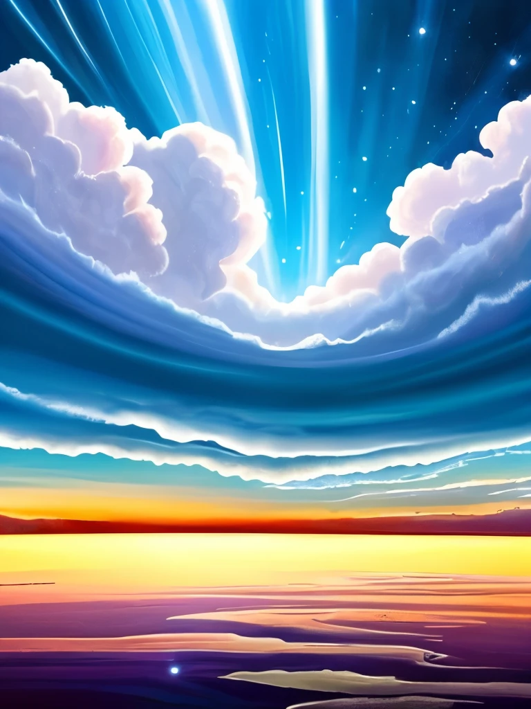 painting of a cloud formation over a body of water, airbrushed clouds, space clouds, glowing clouds, thunder clouds modernism, emitting spore clouds, rhads!!!, wlop and rhads, melting clouds, surreal clouds, clouds. fantasy, on cosmic cloudscape, thunderclouds, ceremonial clouds, nuclear explosions paint sky, atmospheric clouds', turbid clouds