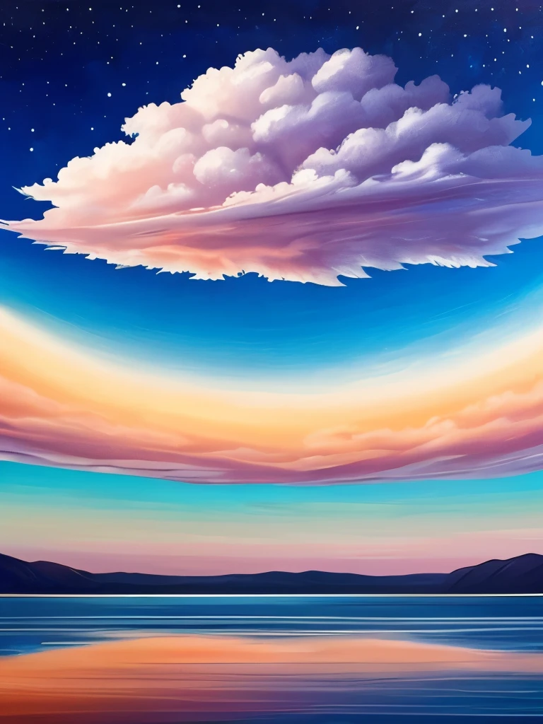 painting of a cloud formation over a body of water, airbrushed clouds, space clouds, glowing clouds, thunder clouds modernism, emitting spore clouds, rhads!!!, wlop and rhads, melting clouds, surreal clouds, clouds. fantasy, on cosmic cloudscape, thunderclouds, ceremonial clouds, nuclear explosions paint sky, atmospheric clouds', turbid clouds