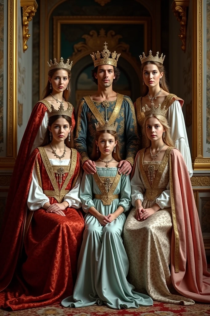 2 mature women 1 boy One princess