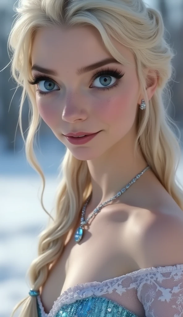 Elsa, (perky breasts), (((small breasts))), smirk:1.2, beautiful blue eyes, (perfect iris’s), depth of colour to her eyes, blonde hair, long hair, braid, full lips, blush, naked, she is showing her vagina, depth of field, bokeh, (special attention to skin detail: 1.2), masterpiece, best quality, ultra-detailed, ultra-HD, photorealistic, cinematic, ((mid camera shot)), sensual pose, alluring, nipples:1.4, looking at camera, closeup on her face, her cheeks are blushed, 2, she is on her knees, eye contact:1.4, high angle:1.5, ((closeup on face)), perfect face, (((visible breasts))) bokeh everything other than her perfect face, location is Arendelle in winter, ice castle, backlit with sunshine