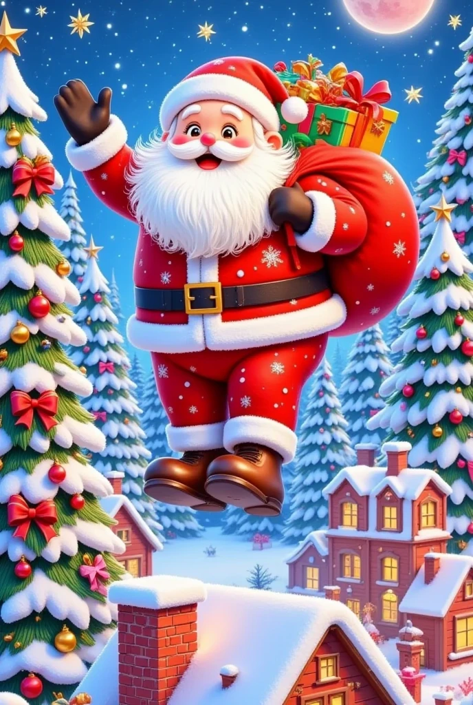 merry christmas  Santa Claus  claus flying over a house with presents,  Santa Claus  claus,  Santa Claus  clause, 1128x191 resolution, 🕹️ 😎 🔫 🤖 🚬,  profile picture,   holiday season  , 前景背景, Avatar pictures, 8K)), [Christmas Eve, author：Mario Dubsky,  Santa Claus ,  very high resolution,  profile picture, Amazing wallpapers,  OFFICIAL ART 