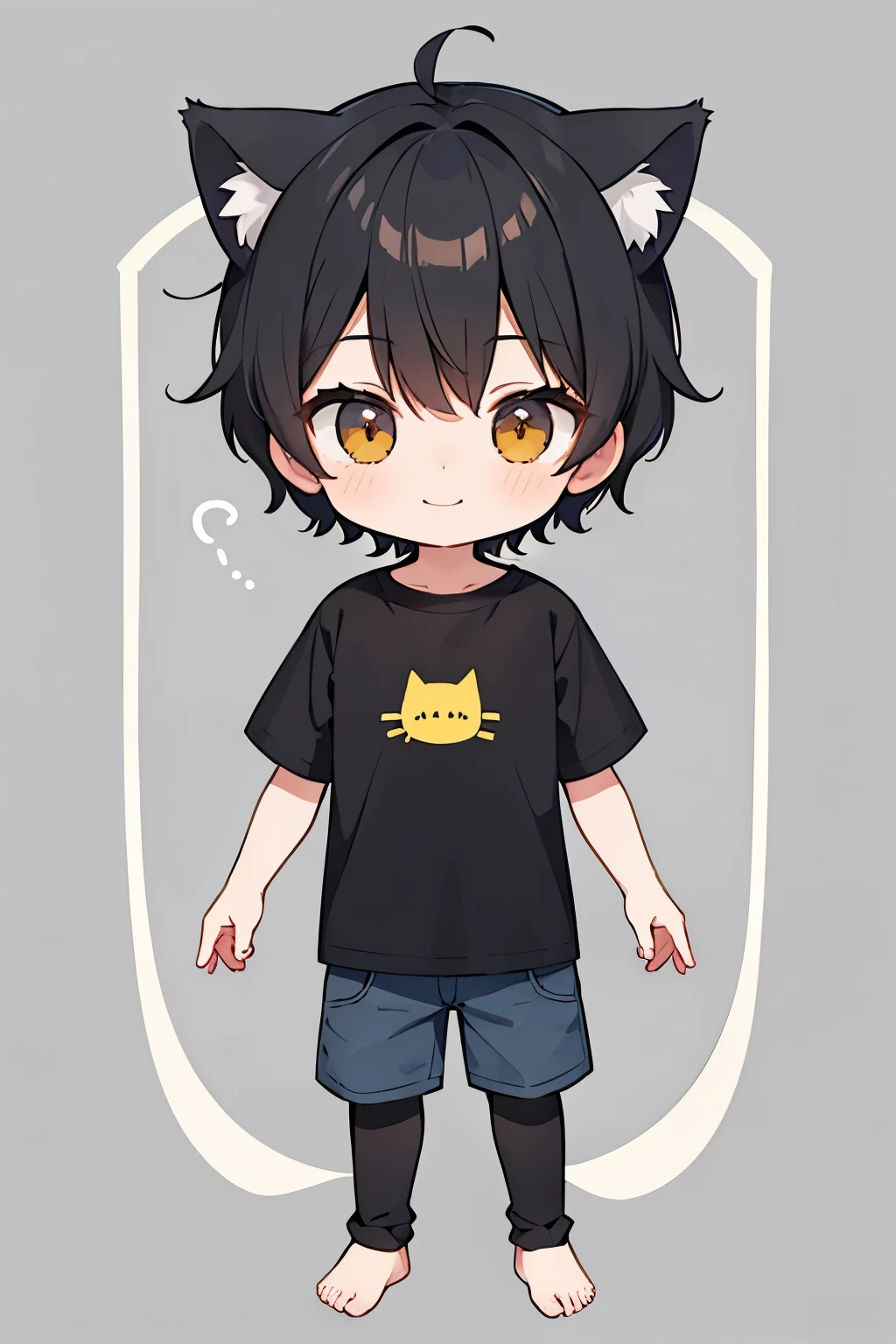 (epic, dynamic angle)top quality, best quality, High-quality , (Kemoshota) ( boy, furry anthro), kemoshota, anubis boy, dog boy, black fur, short statue, innocent, naivety, looking at viewer, Egypt adorns, dynamic angle, from birds point of view, short height, young boy, open mouth, friendly monster anubis boy, affected, relaxed, lovely boy, bed room, very young furry boy, 6years old kemoshota boy, adorable, kawaii, naked