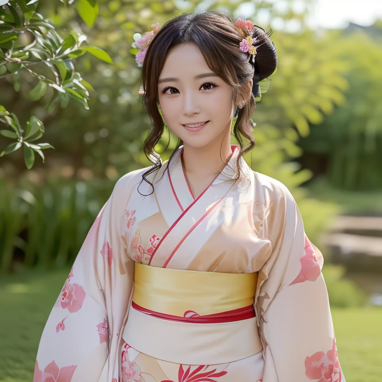  highest image quality taken by Ki、 top quality 、 highest resolution、  Masterpiece  、 yag、34 years old、((A cute and beautiful woman:1.5))、((Light brown long curly hair))、((  full body shot  ))、 stares at the camera、Shooting at a low angle、(((Open the front of the kimono )))、smile、 has red cheeks、(thin:1.5)、(((Beautiful kimono)))、((At the first visit))、(( make your pussy look good )))、((( make your pussy look good )))、(((Full body photography))、(((Open the front of the kimono )))、(((Full body photography))、(( make your pussy look good )))、((( make your pussy look good )))、(((Full body photography))、(((Open the front of the kimono )))、(((Full body photography))、