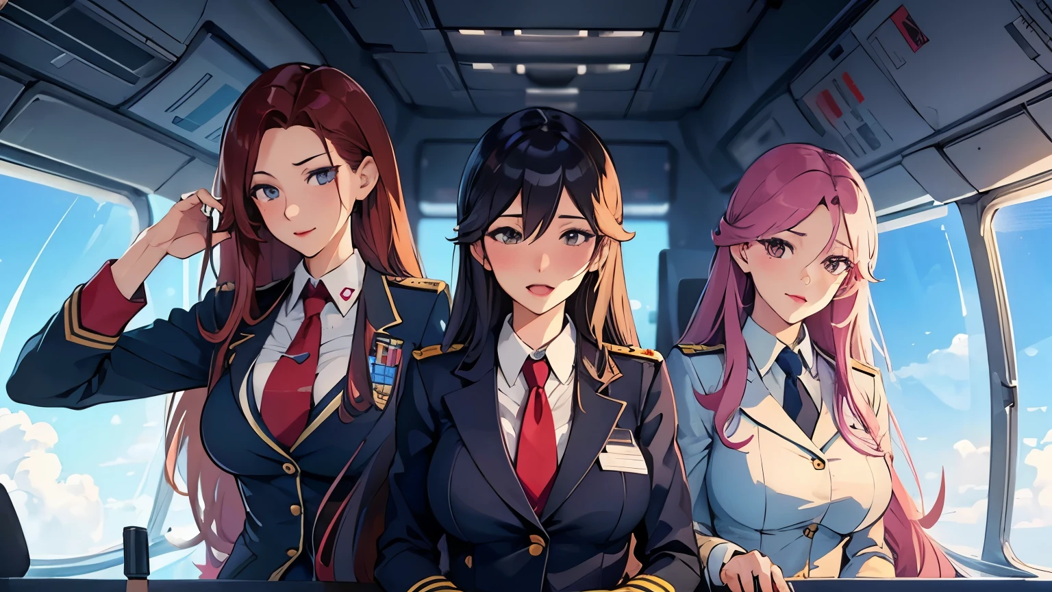 (double braids and bangs: 1.8), (most realistic facial details), referring to the British World War II Commander&#39;s uniform: 1.5), a 28-year-old woman, tall, large breasts, dark eyes, dark hair. Dark black with thick red glasses, dressed modestly. as the supreme commander stood In the middle of the runway and watching the plane take off, masterpiece, realistic, sci-fi science fiction, beautiful eyes, realistic sci-fi movie, (remote camera), CG face decoration, realistic
