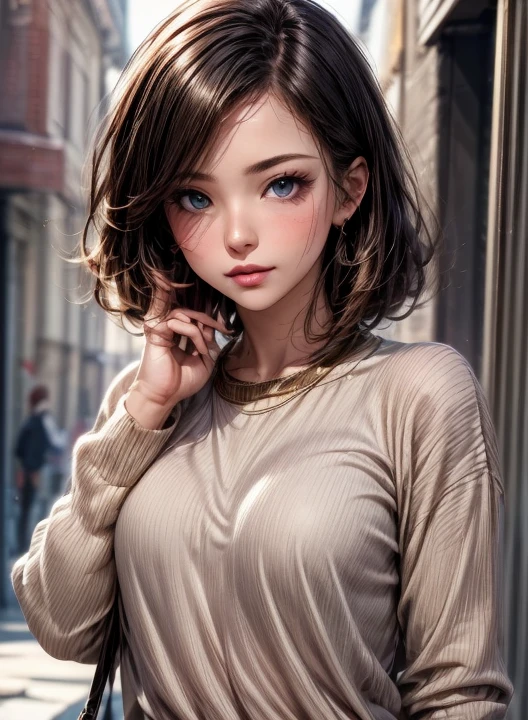 (  Masterpiece  :1.3), (  top quality : 1.4), 
 Cinematic Lighting , 
( 1 girl),  beautiful face, ( realistic face), 
 beautiful hairstyle :1.8,
  Real Eyes ,  beautiful detailed eyes, 
(  Real Skin),  beautiful skin, 
( casual fashion:1.4), 
 absurd,  charming, 
  ultra high resolution,   surrenders ,  high definition, 
Golden Ratio,   Perfect Anatomy:1.4

