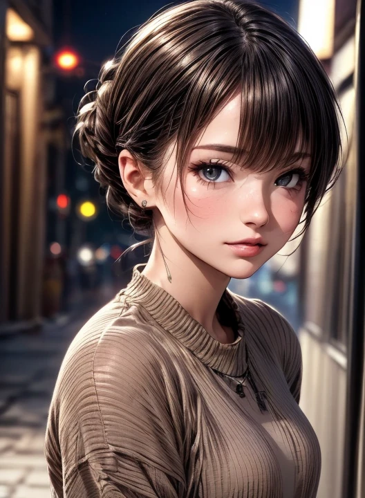 (  Masterpiece  :1.3), (  top quality : 1.4), 
 Cinematic Lighting , 
( 1 girl),  beautiful face, ( realistic face), 
 beautiful hairstyle :1.8, (Chignon:1.4),
  Real Eyes ,  beautiful detailed eyes, 
(  Real Skin),  beautiful skin, 
( casual fashion:1.4), 
 absurd,  charming, 
  ultra high resolution,   surrenders ,  high definition, 
Golden Ratio,   Perfect Anatomy:1.4

