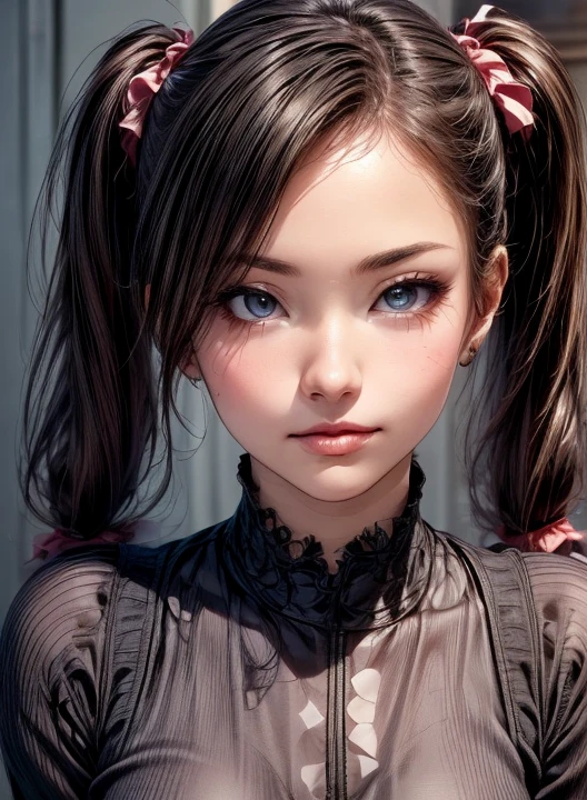 (  Masterpiece  :1.3), (  top quality : 1.4), 
 Cinematic Lighting , 
( 1 girl),  beautiful face, ( realistic face), 
 beautiful hairstyle :1.8, ( Twin Tails :1.4),
  Real Eyes ,  beautiful detailed eyes, 
(  Real Skin),  beautiful skin, 
( casual fashion:1.4), 
 absurd,  charming, 
  ultra high resolution,   surrenders ,  high definition, 
Golden Ratio,   perfect anatomy:1.4

