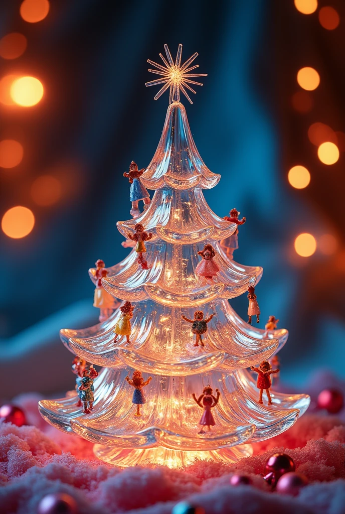 Christmas Decoration A beautiful ,  Christmas Toy made of Red Glass ,  featuring a Chimney House and a snowstorm, beautiful colors,  masterpiece fails, 8 k,  better quality ,  intricate details,  Maximum details ,