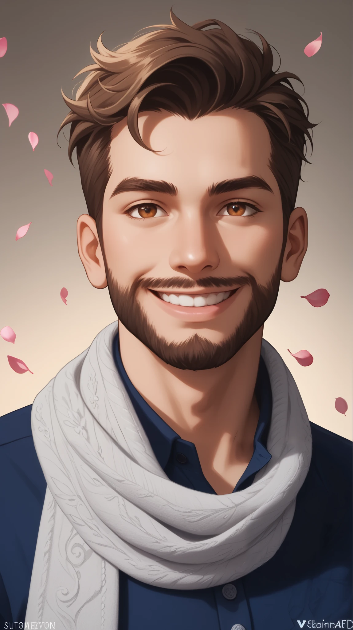 Here’s a SeaArt prompt tailored to create Eliott's visual style for your haircare AI avatar:  

---

**Prompt for SeaArt:**  
Create a hyper-realistic 3D male avatar named Eliott, aged 35–40, with French-European ethnicity. He has warm brown eyes that convey trust and calmness, paired with neatly styled dark brown hair. His skin tone is warm and even, with a subtle, healthy glow to reflect a "glow from within" aesthetic. The facial features are well-defined yet soft, with either a clean-shaven look or a neatly groomed beard to maintain professionalism and elegance.  

Eliott is dressed in a tailored button-down shirt in soft, neutral tones like beige, pale grey, or light blue, with the optional addition of a light grey scarf for a seasonal winter touch. His posture is upright but relaxed, and he wears a calm, welcoming smile, exuding professionalism and friendliness.  

The background is softly lit, with warm ambient tones, featuring subtle glowing effects or floating petals to enhance the serene and elegant atmosphere. The overall setting should align with a luxurious and calming theme, reflecting nourishment and self-care, ideal for a haircare brand.  

Eliott’s expression and aura should convey expertise and warmth, making him approachable and relatable. The visual tone should blend professionalism with softness, perfect for delivering haircare tips and advice.  

--- 

Let me know if you’d like refinements or additional details for this prompt!