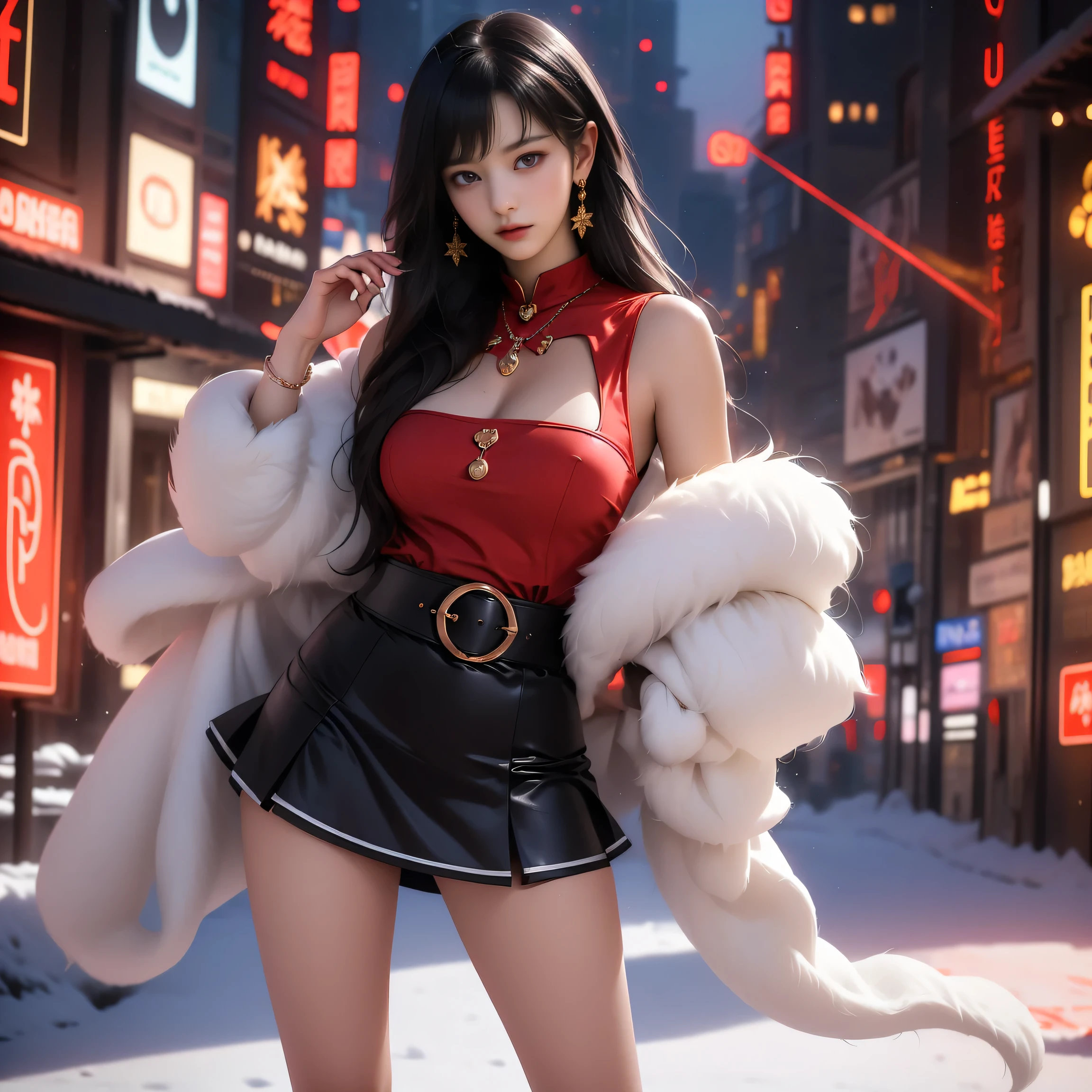 ((Girl standing on a New York street corner))、(( Illuminations)),(  highest quality ))、(  excellent quality、8k、tmasterpiece:1.5))、 My genitals are clear :1.2、  Perfect Body Beauty :1。4) wet skin、smile、Film texture、 Photorealistic 、高image quality、1 person、single、 High Hips 、(Thin face)、Gray Hair、 long hair on the background 、4K、Ultra HD、masterpiece、1 personの女の子、 serious face、 Detailed Eyes on the Board 、 very long hair、( smile girl waving)、Look to the side、 beautiful face、 beautiful eyes、(Large) blue eyes)、(Dull silver hair)、 shiny hair、Pubic Skin 、 Reduces Glare 、Finger ratio adjustment、Escrow、Bat View、(dance)、 dynamic angle、( MASTER PARTS )、(Highest)image quality)、(  Ultra-fine ) (  Ultra-fine )、 (  illustrations )、 ( detail light )、 (  very delicate and beautiful )、 Dramatic Shadows 、  Ray Tracing  、 reflection 、 超  high definition 、 ( MASTER PARTS )、 ( MASTER PARTS )、 ( 高image quality )、 ( MASTER PARTS )、 ( Highest 高image quality)、 ( Ultra HD )、  high definition 、 (  Colorful Hair and Mesh  ))、 Fluttering in the wind髪 。Fluttering in the wind髪、(Large深い blue eyes)、( Sleeveless)、( skirt、Fluttering in the wind)、( searchlight )((Furby、Laser beam))、( full body shot )、( long legs )、( high heels)、、Wakino  、 raises arms、proton 、Wakino  、Show the side、 Sleeveless、upper armを見せる、upper arm、 raises arms、( Girl Lying Behind Me 、Milky Way Galaxy)(( highest quality 、 high definition 、 high definition 、 high definition CG unified 8K wallpaper))、 very hot and sexy 、 Incredible Beauty 、 Perfect Proportions 、 beautiful body 、  slim body beauty :1.3)、( dynamic pose、 Dynamic Composition )、 Christmas、 Santa Claus、 Woman in Santa Claus costume 、 Girl Lying in Bed and Staring at Viewers、 White Fur Trim 、 Long Sleeve 、thick black belt 、gold buckle 、 black leather boots 、 Santa Claus hat 、 smiles shyly、( beautiful hands、Correct finger、Four fingers、One thumb)、
