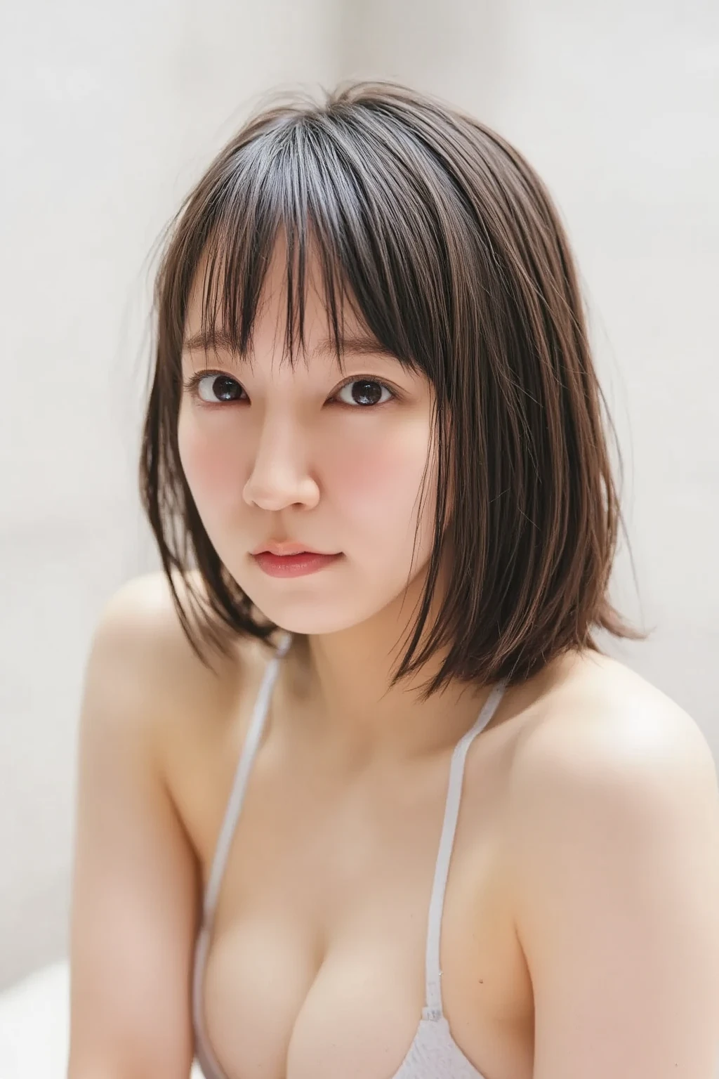 1 girl,(Best quality, 8k, 32k, Masterpiece),(Realistic: 1.5),riho yoshioka:2.5,nude:4.3,elect nipples:2.9,real nipples:3.0,spread pussy:4.2,flushed cheeks,medium breasts,straight long hair,pubic hair:5.1,great laughter,30 years old