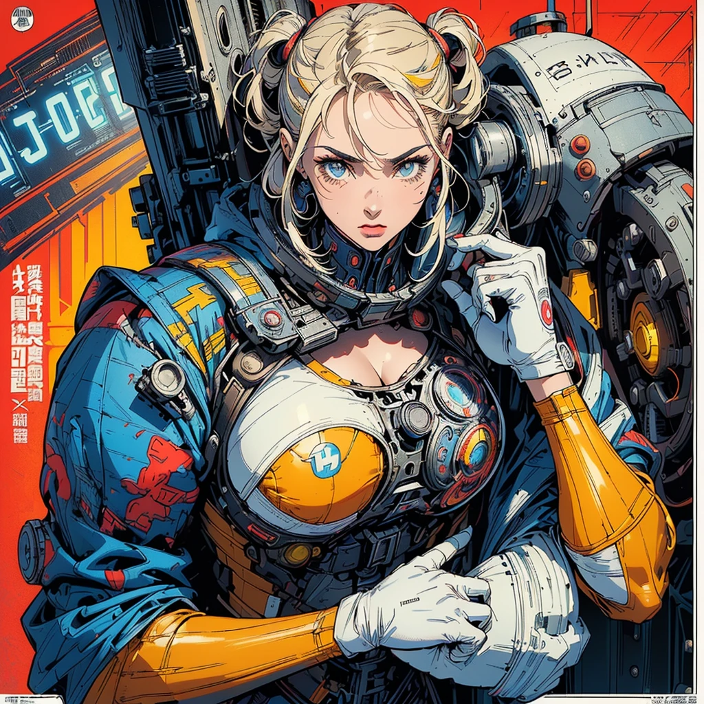 (((highest quality))),masterpiece,1 woman,((the perfect person)),((Super beautiful woman)),detailed perfect face,retro,vintage,classic,60's,70's,80's,old movie posters,abstract,((スペーススリラーmovie poster)),(Futuristic),Geometric pattern,very delicate,movie poster_white frame,universe,Milky Way,planet,,propaganda,universe飛行士,breast enhancement,simple,(big breasts),(cleavage),cyber punk,massive stream of light,overlay,SF,A scene from a science fiction movie,universeステーション,tattoo,