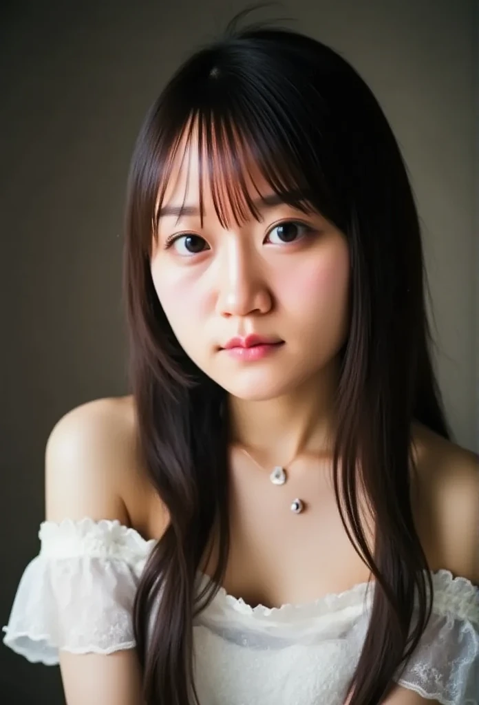 ((upper body:1.5)), ((looking at viewer:1.5)), ((look into the viewer's eyes:1.5)), BREAK ((night walk:1.5)), BREAK ((20 years old.:1.5)), (beautiful straight light brown long hair:1.7), ((asymmetrical bangs)), ((Scared:1.5)), I wear clothes, (top-quality, 16K, masterpiece:1.3), top quality, masterpiece, high resolution, photorealistic, (raw photo), live shooting, 16k wallpaper, perfection, professional lighting, very detailed, fine details, Hyperrealism, hyper realistic, realistic, japanese, (super detailed), (Photorealsitic:1.5), high-level image quality, very detailed, depth of field, (most beautiful), (dramatic lighting:1.2), (cinematic lighting:1.2), ambient lighting, (front lighting:1.2), highest precision, detailed fingers, detailed hands, detailed eyes, detailed skin texture, textured skin, realistic smooth soft skin, (perfect body proportion), (seductive emotion:1.3), (soft and plump thighs:1.2), (short torso:1.5), detailed face, detailed finger, clear eyes, gentle eyes, accurately drawn arms, accurate and perfect human anatomy, white and soft thighs, realistic smooth soft skin,
