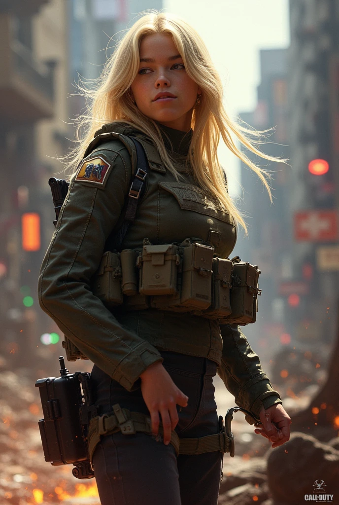 Milly Alcock, blonde hair, call of duty