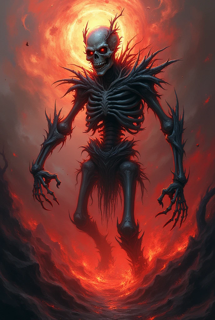 Deadly fruits , Kepler, skull, art by, over the shoulder shot of a Male Ghost hunter, from inside of a Forest,Halloween  with the red pumpkin behind him.