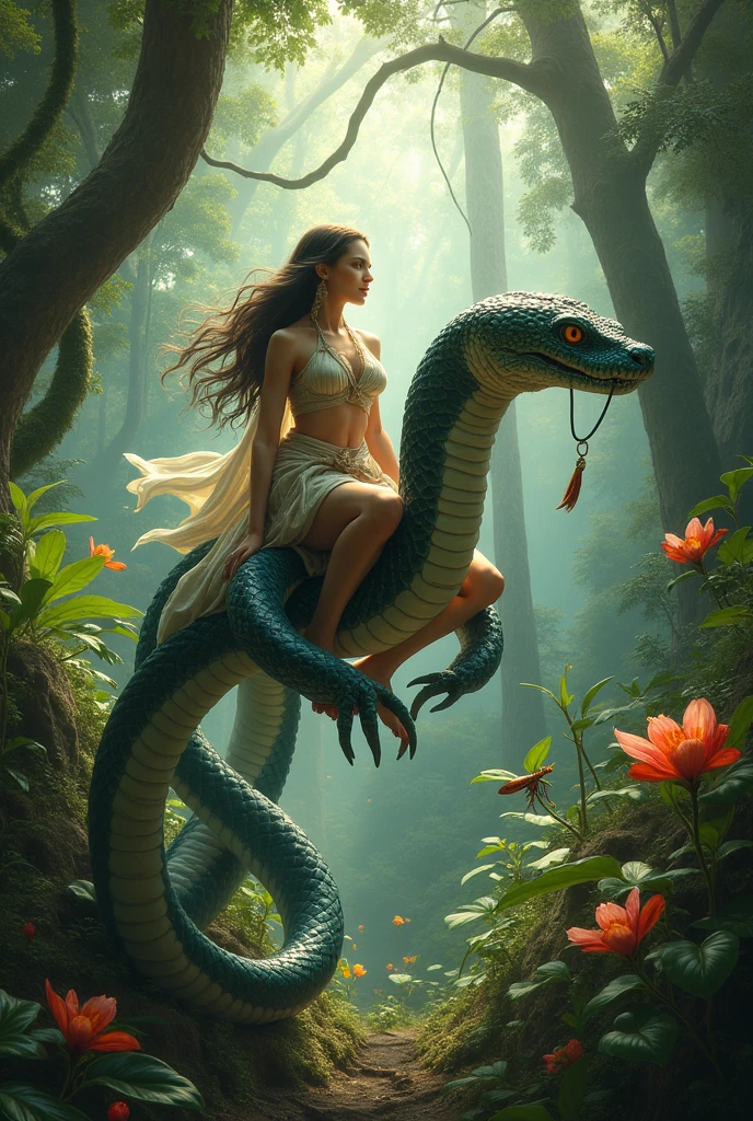 beautiful elf woman with antennae coming out of her head, long dark hair, skimpy armor, primitive styling, riding a giant lizard-like alien beast, saddle, dinosaur-like, in a lush alien jungle, alien flora, alien fauna. anime artwork, fantasy art, cover art. beautiful aesthetic, very intricate, high quality details, vibrant, highly detailed, award-winning, professional.