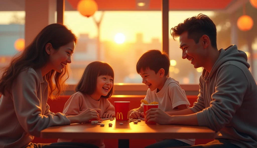 There are two sitting at a table,There was soda and pizza on the table, Drink Coke with a straw, they are siblings, KDA和Sam Yang。 they are very serious,