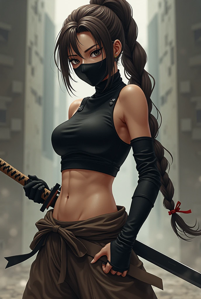 Girl, spy, ((((black widow suit, crop top showing navel)))), sneaking, ((arms behind back, restrained, shibari, rope bondage:1.5)), uncover bellybutton
