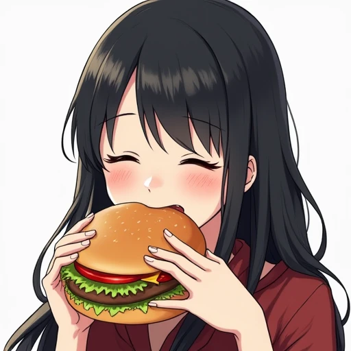 (eating style) (solo:2, 18 yo straight black hair long hair cool dominance girl, sexy red eyes, cute open mouth, Eating natto in mouth, happy smile, big tits), (in a summer school blouse), break, in the livingroom, BREAK, perfect anatomy, masterpiece, best quality, 16k, beautiful detailed grow, daydreaming expression.