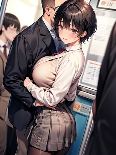 ((Men and women having sex on a crowded train)), (Doggish sex), a man who puts a penis in a girl's vagina from behind, ((sex)), (standing sex from back), (A fat middle-aged man in a jersey hugging a girl with a sweaty shirt from behind), a sweaty girl, a man grabs the girl's chest from behind, ((masterpiece)), ((best quality)), (ultra-detailed), ((kawaii)), cute, (lovely), ((sexy)), (ero), ((extremely detailed)), 4K, (8K), best quality, (beautiful), look up from below, School court, a cute girl, 1girl, 1boy, gym shorts, ((beautiful eyes)), short hair, large breast, slim, slender, crying,aaai,short hair,bangs,side braid,large breasts, sweater, shirt, pantyhose,loafers, shirt, breasts, open mouth, wet, sweat, large breasts,(Boy and girl are having sex in doggy style),doggy style,sex,hug from behind,masterpiece, ultra detailled body, ultra detailled face, ultra detailled eyes, cum, bukkake, gangbang, body with a lot of cum, {{{the whole body with cum}}}, girl fucked by man with big penis, {{{large amount of sperm}}}, naked, excessive cum,doggystyle, from side, 1girl, 1boy, sex from behind,masterpiece, ultra detailled body, ultra detailled face, ultra detailled eyes, cum, bukkake, gangbang, body with a lot of cum, {{{the whole body with cum}}}, girl fucked by man with ultra big penis, {{{large amount of sperm}}}, naked, excessive cum ,doggystyle, from side, 1girl, 1boy, sex from behind, ,aaai,short hair,bangs,side braid,large breasts,blazer,necktie,school uniform,sweater,shirt,long sleeves,skirt,pantyhose,loafers