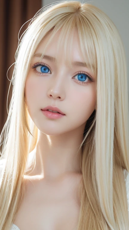  one very white girl 、 very cute appearance 、 high definition 、 very bright white shiny skin 、 very beautiful long bright blonde 、bangs、Very bright blonde、Eye Spacing Bangs 、 super long straight silky hair 、Very long blonde hair、 hair covering one eye 、 shiny hair、 straight hair、Eye hair 、Super long hair、Too much hair、 Big Breasts 、 dazzlingly bright light blue eyes、 bright white bright eyes 、bright eye reflection 、 bright eyes to wake you up 、 Big Shining Eyes、Shining Eyes、 person in the hot water room 々、 dazzlingly white bright iris 、Very large eyes、 innocent first cute little face 、Round face、