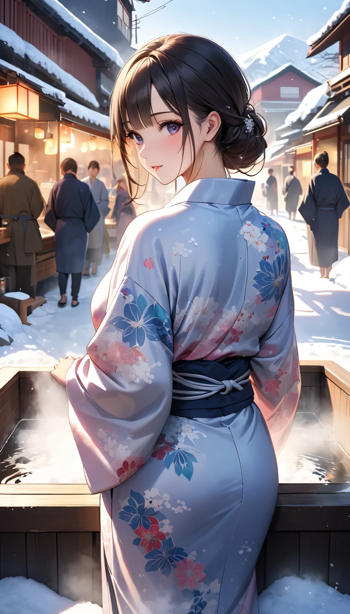 a beautiful japanese woman in a traditional yukata robe, serene and tranquil expression, graceful pose, elegant and refined, delicate and ethereal beauty, natural lighting, pastel colors, muted tones, soft focus, detailed portrait, highly realistic, photorealistic, 8k, hyper detailed, masterpiece