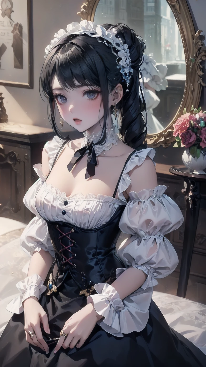 Victorian Girl、cute 1. **fashion**: ビクトリア朝のfashionはドレッシーでエレガントなデザインがfeaturesです。Ruffles and lace、 corset、 consider incorporating elements like long dresses .。 2. **Hairstyle on**:  Victorian era women &#39;Their hairstyles 、 were often intricate and elaborate ..。 upstyled and curls 、 I also recommend decorating the hair with ribbons and flowers ...。 3. **features**:  features with soft functions、 beautiful women、cute、Beautiful 5. **accessories**: Accessories t has  played an important role in the Victorian era。 has 、 necklace、 gloves、umbrella,  wait a minute .、 by carefully drawing accessory details ,、 can add personality to the character 。 Nice dress、 floral、Gorgeous outfit、There&#39;that&#39; pink、 pastel color 、、 slim figure、 perfect balance、 perfect beauty、 two-dimensional beautiful girl 