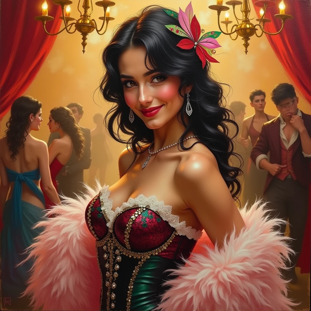 anime brazilian lady dancing in the club