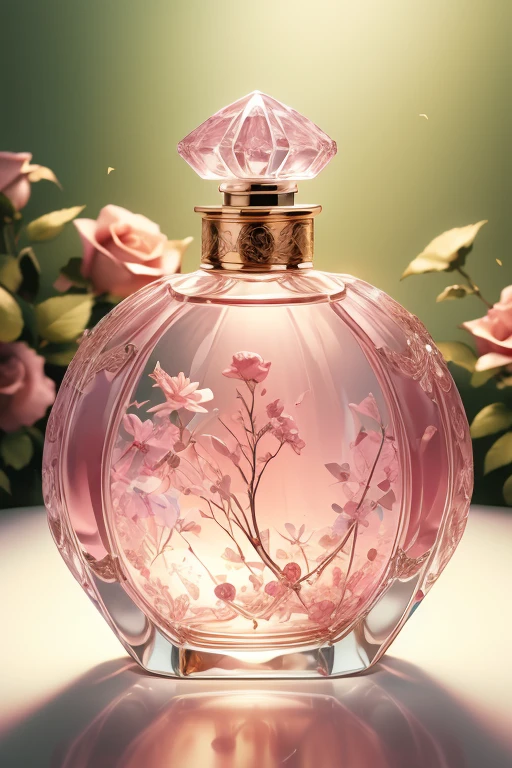 Bottle Design  、 rococo luxury square crystal perfume bottle decorated with beautiful violet flowers and birds、　  decorated with beautiful violet flowers and birds、milk colored background  　 Silver lighting、 30 megapixel   、  Photographed by a Professional Photographer  、Excellent lighting、  Masterpiece