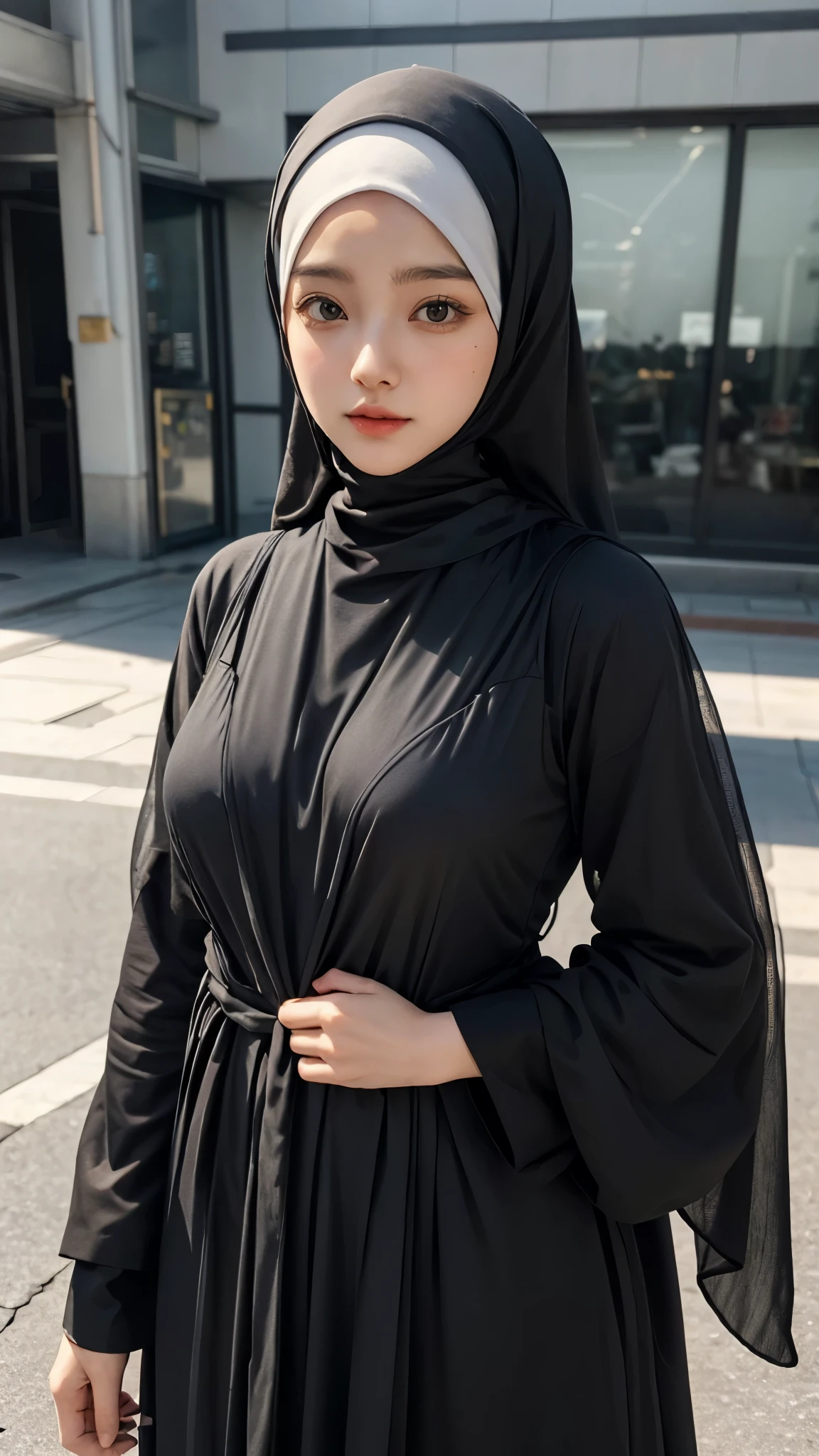 (best quality,4k,8k,highres,masterpiece:1.2),ultra-detailed,eyes detailed, face bright, face glow,(realistic,photorealistic,photo-realistic:1.37),17yeats old girl, super transparent Pasmina hijab abaya,abaya unbuttoned loose opened, showing breasts and nipples, blue hijab pasmina,asian korean beautiful girl girl,book,style sex +18,book,erotic Asian korean, full body photo shot,
