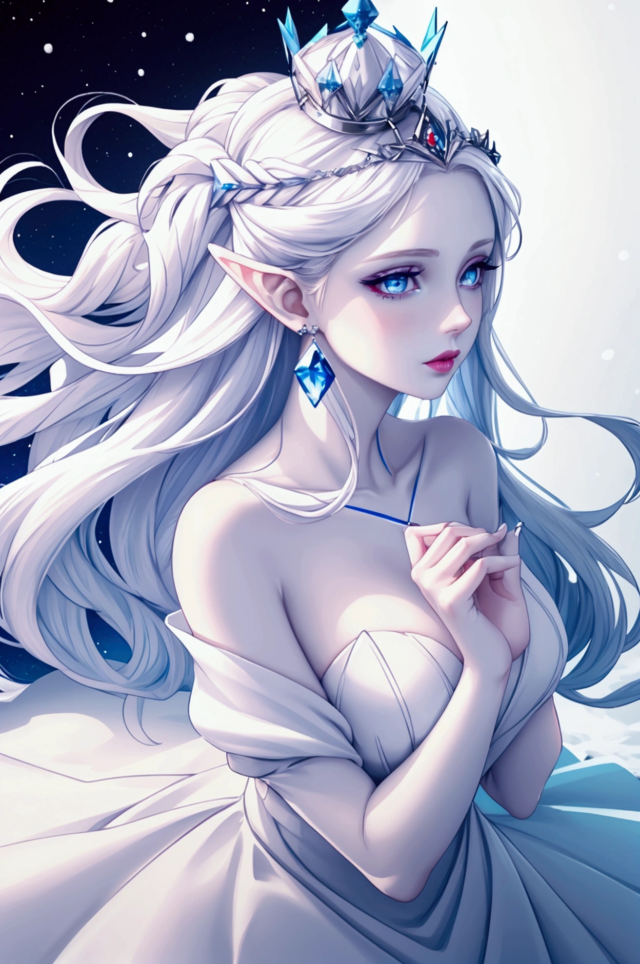 <lora:lcm_lora_sd15:1>,
(masterpiece,best quality,8k,beautiful and aesthetic:1.2),
solid-best-physical-appearance-perfect::2,
cosplay,Smile,HUGE BREASTS,(floating hair:1.2),PERFECTEYES EYES,narrow_waist,slender,skinny,(dynamic_angle),sexy posture,
<lora:(lv)h<.frieren_v1:0.8>,
aafrie,long hair,white hair,pointy ears,thick eyebrows,
collarbone,bare shoulders,white dress,sleeveless dress,bare hands,
standing,holding_hair,hands on own chest,
<lora:[R]Xn}0{LORA.add_detail:0.2>,
<lora:[OMQ*S][vw<w[.locon_perfecteyes_v1_from_v1_64_32:0.6>,